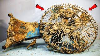 Antique Kerosene Oil Fan Restoration - Lot Of Amazing Restoration Techniques