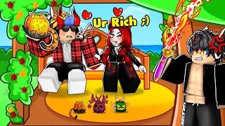 Gold Digger CHEATED On Her Boyfriend To Get FREE Stuff... ROBLOX BLOX FRUIT