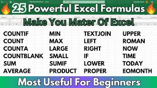 OMGMicrosoft excel all formulas  How to use excel formula and functions in Excel  Excel Formulas