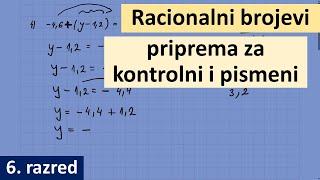 Racionalni brojevi izrazi jednačine i nejednačine. Matematika za 6 razred