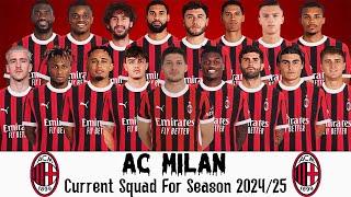 AC Milans Current Squad For Season 202425  AC Milan Squad Update 202425