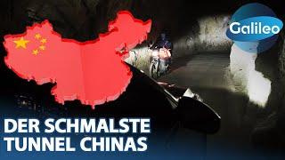 Nichts für schwache Nerven Der schmalste Tunnel Chinas