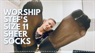 Worship Stefs Size 11 Sheer Socks  Gay Male Socks Worship  Male Socks Fetish  Mens Sheer Socks