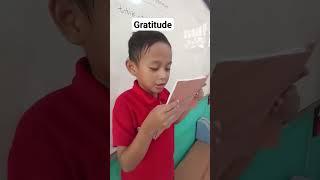 Pembelajaran Gratitude Siswa kelas 1 oleh Ryan