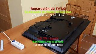 Reparación TV LG 47LN570S. Sin iluminación trasera