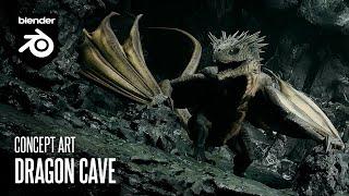 Dragon Cave  Concept Art  Blender 4.0