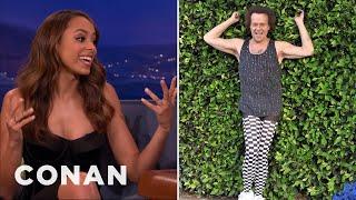 Amber Stevens Takes Richard Simmons Workout Class  CONAN on TBS