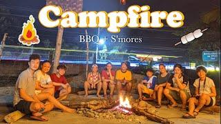 my first campfire and smore  VLOG 3