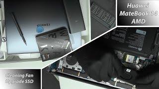 Cleaning fan Huawei MateBook 14 Upgrade SSD Disassembly Replace Repair