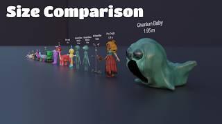 Garten of Banban all monsters 1-7 vs Poppy Playtime Size Comparison