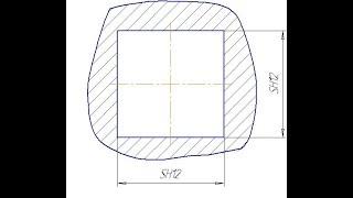 Квадратное отверстие глубиной 200мм