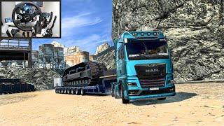 Ultimate Heavy-Hauling MAN TGX 2020 Takes on Gigantic 70-Ton Caterpillar - Euro Truck Simulator 2