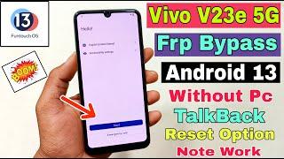 Vivo V23e 5G FRP Bypass Android 13  New Solution  Vivo V23e 5G Google Account Bypass Without Pc 