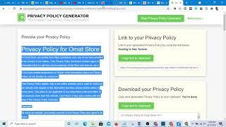 How to generate Privacy Policy Terms and Condition and Disclaimer