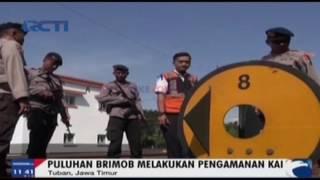 Brimob Amankan Jalur KAI di Jawa Timur