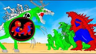 TEAM SPIDER GODZILLA & KONG vs WENDIGOZILLA MONSTERS RADIATION If Boundary Changes? - FUNNY CARTOON