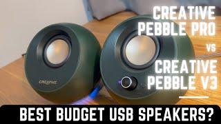 Creative Pebble Pro vs Pebble V3 Comparison and Review - The best budget USB powered speakers?