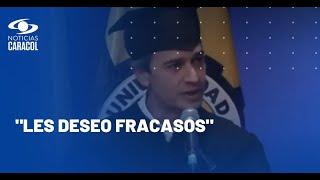 Pidan para sus vidas fracasos David Escobar en discurso de graduación memorable