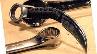 How to Make RAZOR SHARP Knife From a Wrench Karambit