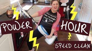 POWER HOUR SPEED CLEAN  CLEANING TIPS AND HACKS  CLEAN MY KITCHEN WITH ME  CLEANING MOTIVATION