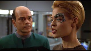 Seven of Nine gossips with the Doctor  HD Upscaling  Video Enhance AI