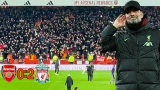 Jurgen Klopp CRAZY Celebration with Fans  Liverpool 2-0 Arsenal