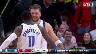 Luka Doncic scores his 50th point of the night on this potential dagger trey ️