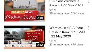 PIA plane crashed in Karachi very sad news