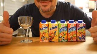 ASMR PO POLSKU – Hortex Leon Soczki – 5 Flavors of Polish Juice Drinks