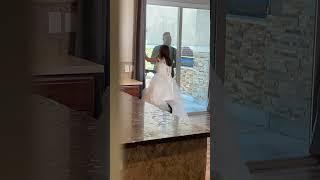 Brides cheater hides under her dress