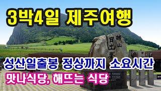 3박4일 제주여행 3일차 성산일출봉 정상까지 소요시간- 맛나식당 해뜨는식당