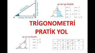 TRİGONOMETRİ PRATİK YOL