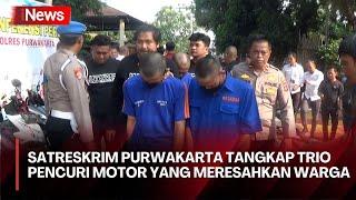 Detik-Detik Polisi Ciduk Tiga Pelaku Curanmor Lintas Kabupaten di Purwakarta