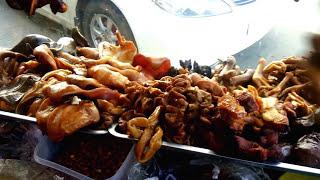 Asian Street Food -Top Cambodian Street Food Meat Stall