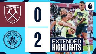 EXTENDED HIGHLIGHTS  West Ham 0-2 Man City  Haaland scores two goals