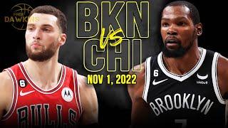 Brooklyn Nets vs Chicago Bulls Full Game Highlights  Nov 1 2022  FreeDawkins