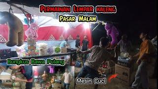 PERMAINAN KETANGKASAN LEMPAR KALENG PASAR MALAM BISA DAPAT MESIN CUCI