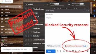 How To Solve Blocked for Security reasons  zip.rar.exe File  Send Large Files