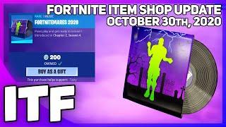 Fortnite Item Shop *NEW* FORTNITEMARES 2020 MUSIC PACK October 30th 2020