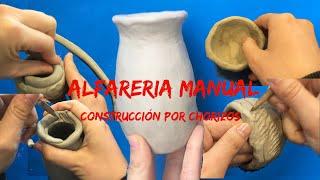 Como modelar un jarron con arcilla por chorizos y pellizco  Alfareria Manual  Mica Giani