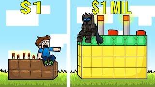 Minecraft 1 DOLLAR CAKE VS 1000000 DOLLAR CAKE NOOB VS PRO CAKE BULD BATTLE Mini-Game