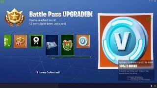 Fortnite Season 7 Battle pass  full tier show off  tier 100 skin