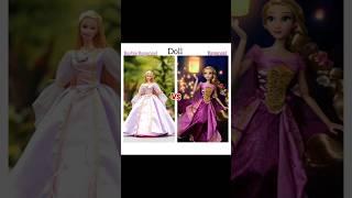 Rapunzel Vs Barbie Rapunzel #disneyprincess #barbie #shorts #ytshorts
