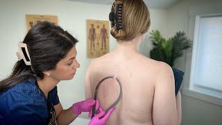 ASMR Back Exam  Neck & Shoulder Alignment  ‘Unintentional’ Style Soft Spoken