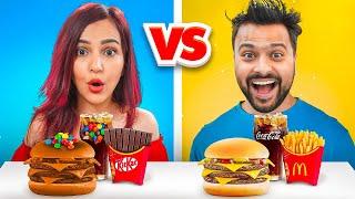 Real vs Chocolate FOOD Challenge 