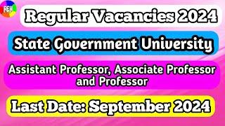 Regular Assistant Professor  Associate Professor  Professor Vacancies 2024  MSDU Recruitment 2024