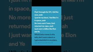 DDG - elon musk lyrics spotify version ft Gunna