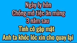 Ngày ly hônchồng mở tiệc ăn mừng3 năm sau anh ta khóc lóc xin quay lại