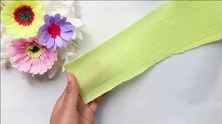 Crape Paper Flower Making  How to make paper flower  Paper flower making