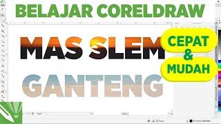 Cara Memasukan Object Gambar Kedalam Text - Belajar Coreldraw